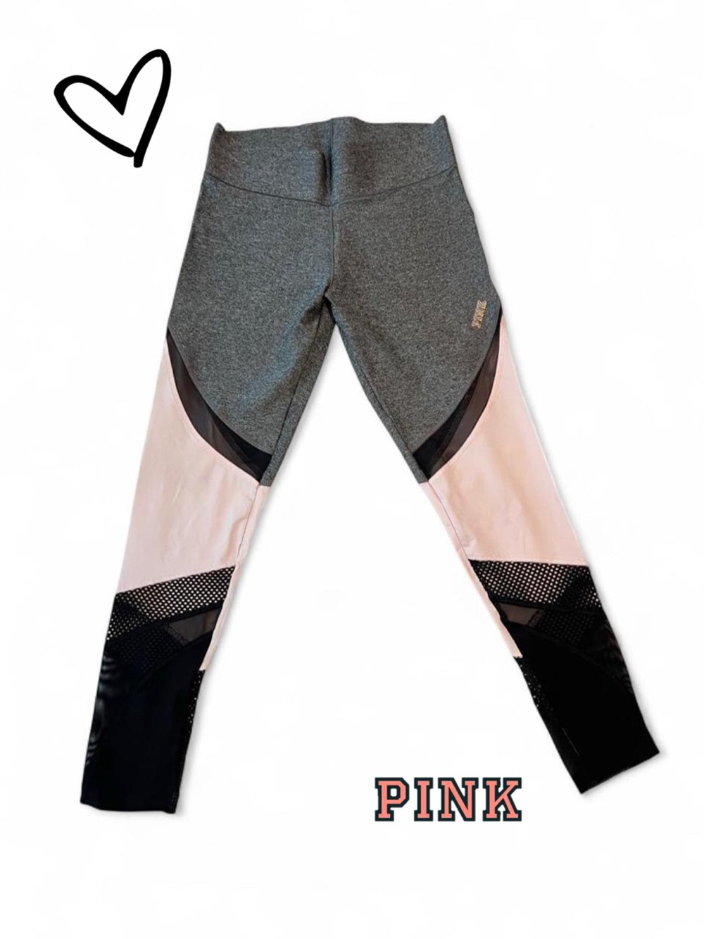 Victoria's Secret Charcoal and Blush Kids Leggings